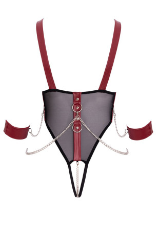 Body de bondage ouvert et seins nus - Cottelli Bondage