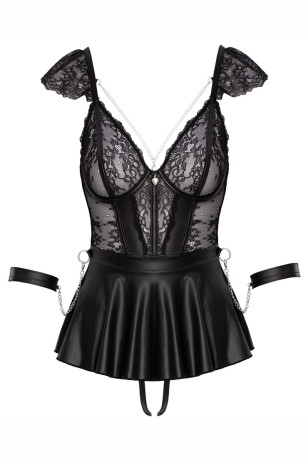 Ensemble 3 pièces lingerie Fetish - Cotelli Bondage