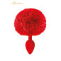 Plug queue de lapin - rouge