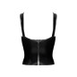 Corset en vinyle Dominae F379 - Noir Handmade