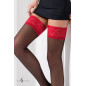 Bas autofixants ST004 Noir et rouge Bas autofixants ST004 Noir et rouge