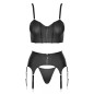 Ensemble lingerie 3 pièces avec porte-jarretelles - Cottelli PARTY Ensemble lingerie 3 pièces avec porte-jarretelles - Cottelli PARTY