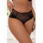 Tanga lacé dentelle taille haute Noir - Litolu Lingerie Tanga lacé dentelle taille haute Noir - Litolu Lingerie