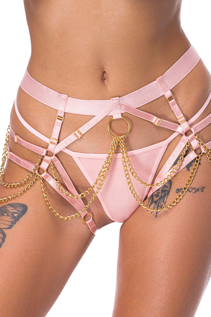 String harnais rose - Bad Kitty String harnais rose - Bad Kitty