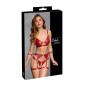 Set soutien-gorge et slip à jarretelles ouvert rouge - Cottelli BONDAGE Set soutien-gorge et slip à jarretelles ouvert rouge - Cottelli BONDAGE