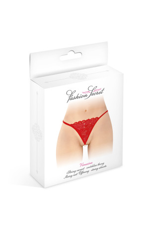 String avec perles Venusina - rouge