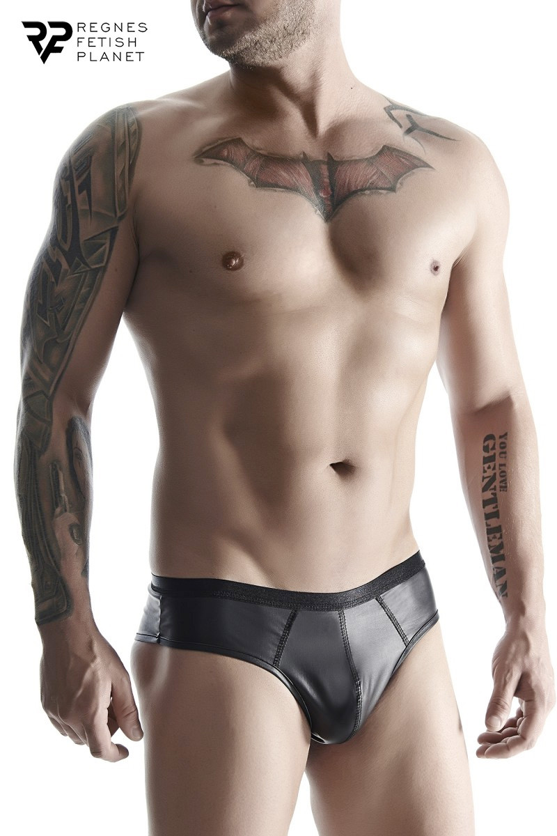 Slip noir wetlook - Regnes Slip noir wetlook - Regnes