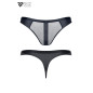 String noir wetlook et mesh - Regnes