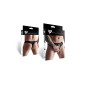 String noir wetlook et mesh - Regnes