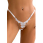 String ouvert à strass blanc