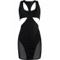 Robe moulante noire V-10619 - Axami