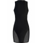 Robe moulante noire V-10619 - Axami