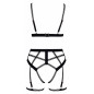 Set lingerie BDSM harnais noir - Cotelli Lingerie