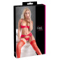 Ensemble lingerie 3 pièces ouvert rouge - Cottelli Lingerie