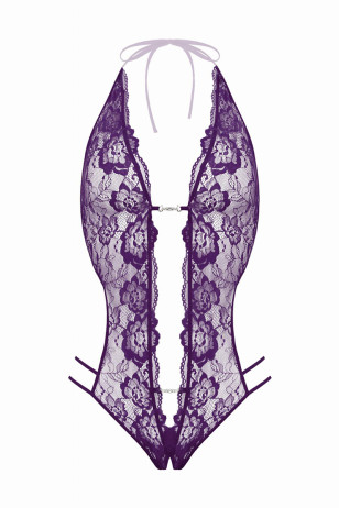 Body string ouvert Renee violet - Christine
